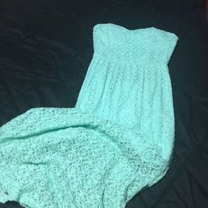Long teal dress